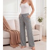 image:imageWiWi Pajama Pants for Women Bamboo Viscose Super Soft Bottoms Plus Size Cooling Wide Leg Casual Lounge Yoga Sweatpants S4XAheather Grey Stripe