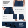 image:imageWiWi Pajama Pants for Women Bamboo Viscose Super Soft Bottoms Plus Size Cooling Wide Leg Casual Lounge Yoga Sweatpants S4XAink Blue