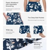 image:imageWiWi Pajama Pants for Women Bamboo Viscose Super Soft Bottoms Plus Size Cooling Wide Leg Casual Lounge Yoga Sweatpants S4XAink Blue Floral