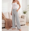 image:imageWiWi Pajama Pants for Women Bamboo Viscose Super Soft Bottoms Plus Size Cooling Wide Leg Casual Lounge Yoga Sweatpants S4XAlight Heather Grey