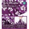 image:imageWiWi Pajama Pants for Women Bamboo Viscose Super Soft Bottoms Plus Size Cooling Wide Leg Casual Lounge Yoga Sweatpants S4XAlight Purple Floral