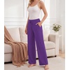 image:imageWiWi Pajama Pants for Women Bamboo Viscose Super Soft Bottoms Plus Size Cooling Wide Leg Casual Lounge Yoga Sweatpants S4XAlilac