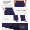 image:imageWiWi Pajama Pants for Women Bamboo Viscose Super Soft Bottoms Plus Size Cooling Wide Leg Casual Lounge Yoga Sweatpants S4XAnavy