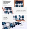 image:imageWiWi Pajama Pants for Women Bamboo Viscose Super Soft Bottoms Plus Size Cooling Wide Leg Casual Lounge Yoga Sweatpants S4XAnavyGreen Plaid
