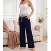 image:imageWiWi Pajama Pants for Women Bamboo Viscose Super Soft Bottoms Plus Size Cooling Wide Leg Casual Lounge Yoga Sweatpants S4XAnavyLight Heather Grey