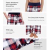 image:imageWiWi Pajama Pants for Women Bamboo Viscose Super Soft Bottoms Plus Size Cooling Wide Leg Casual Lounge Yoga Sweatpants S4XAnavyRed Plaid