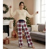 image:imageWiWi Pajama Pants for Women Bamboo Viscose Super Soft Bottoms Plus Size Cooling Wide Leg Casual Lounge Yoga Sweatpants S4XAnavyRed Plaid