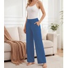 image:imageWiWi Pajama Pants for Women Bamboo Viscose Super Soft Bottoms Plus Size Cooling Wide Leg Casual Lounge Yoga Sweatpants S4XAprussian Blue