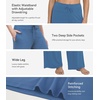image:imageWiWi Pajama Pants for Women Bamboo Viscose Super Soft Bottoms Plus Size Cooling Wide Leg Casual Lounge Yoga Sweatpants S4XAprussian Blue