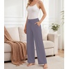 image:imageWiWi Pajama Pants for Women Bamboo Viscose Super Soft Bottoms Plus Size Cooling Wide Leg Casual Lounge Yoga Sweatpants S4XApurplish Grey