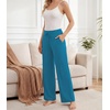 image:imageWiWi Pajama Pants for Women Bamboo Viscose Super Soft Bottoms Plus Size Cooling Wide Leg Casual Lounge Yoga Sweatpants S4XAteal Blue