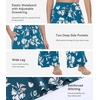 image:imageWiWi Pajama Pants for Women Bamboo Viscose Super Soft Bottoms Plus Size Cooling Wide Leg Casual Lounge Yoga Sweatpants S4XAteal Blue Floral