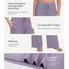 image:imageWiWi Pajama Pants for Women Bamboo Viscose Super Soft Bottoms Plus Size Cooling Wide Leg Casual Lounge Yoga Sweatpants S4XAviolet