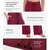 image:imageWiWi Pajama Pants for Women Bamboo Viscose Super Soft Bottoms Plus Size Cooling Wide Leg Casual Lounge Yoga Sweatpants S4XAwine