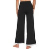 image:imageWiWi Pajama Pants for Women Bamboo Viscose Super Soft Bottoms Plus Size Cooling Wide Leg Casual Lounge Yoga Sweatpants S4XBblack
