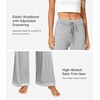 image:imageWiWi Pajama Pants for Women Bamboo Viscose Super Soft Bottoms Plus Size Cooling Wide Leg Casual Lounge Yoga Sweatpants S4XBheather Grey