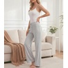 image:imageWiWi Pajama Pants for Women Bamboo Viscose Super Soft Bottoms Plus Size Cooling Wide Leg Casual Lounge Yoga Sweatpants S4XBheather Grey
