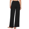 image:imageWiWi Pajama Pants for Women Bamboo Viscose Super Soft Bottoms Plus Size Cooling Wide Leg Casual Lounge Yoga Sweatpants S4XBsolid Black
