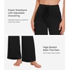 image:imageWiWi Pajama Pants for Women Bamboo Viscose Super Soft Bottoms Plus Size Cooling Wide Leg Casual Lounge Yoga Sweatpants S4XBsolid Black