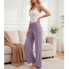 image:imageWiWi Pajama Pants for Women Bamboo Viscose Super Soft Bottoms Plus Size Cooling Wide Leg Casual Lounge Yoga Sweatpants S4XBviolet