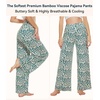 image:imageWiWi Pajama Pants for Women Bamboo Viscose Super Soft Bottoms Plus Size Cooling Wide Leg Casual Lounge Yoga Sweatpants S4XCgreen Leopard