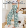 image:imageWiWi Pajama Pants for Women Bamboo Viscose Super Soft Bottoms Plus Size Cooling Wide Leg Casual Lounge Yoga Sweatpants S4XCgreen Leopard