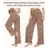image:imageWiWi Pajama Pants for Women Bamboo Viscose Super Soft Bottoms Plus Size Cooling Wide Leg Casual Lounge Yoga Sweatpants S4XCleopard