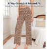 image:imageWiWi Pajama Pants for Women Bamboo Viscose Super Soft Bottoms Plus Size Cooling Wide Leg Casual Lounge Yoga Sweatpants S4XCleopard