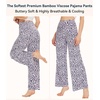 image:imageWiWi Pajama Pants for Women Bamboo Viscose Super Soft Bottoms Plus Size Cooling Wide Leg Casual Lounge Yoga Sweatpants S4XCpurple Leopard