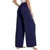 image:imageWiWi Pajama Pants for Women Bamboo Viscose Super Soft Bottoms Plus Size Cooling Wide Leg Casual Lounge Yoga Sweatpants S4XDnavy