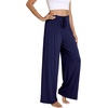 image:imageWiWi Pajama Pants for Women Bamboo Viscose Super Soft Bottoms Plus Size Cooling Wide Leg Casual Lounge Yoga Sweatpants S4XDnavy