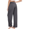 image:imageWiWi Pajama Pants for Women Bamboo Viscose Super Soft Bottoms Plus Size Cooling Wide Leg Casual Lounge Yoga Sweatpants S4XEdark Grey