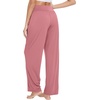 image:imageWiWi Pajama Pants for Women Bamboo Viscose Super Soft Bottoms Plus Size Cooling Wide Leg Casual Lounge Yoga Sweatpants S4XEdusty Rose