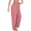 image:imageWiWi Pajama Pants for Women Bamboo Viscose Super Soft Bottoms Plus Size Cooling Wide Leg Casual Lounge Yoga Sweatpants S4XEdusty Rose