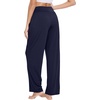 image:imageWiWi Pajama Pants for Women Bamboo Viscose Super Soft Bottoms Plus Size Cooling Wide Leg Casual Lounge Yoga Sweatpants S4XEnavy