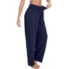 image:imageWiWi Pajama Pants for Women Bamboo Viscose Super Soft Bottoms Plus Size Cooling Wide Leg Casual Lounge Yoga Sweatpants S4XEnavy