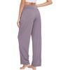 image:imageWiWi Pajama Pants for Women Bamboo Viscose Super Soft Bottoms Plus Size Cooling Wide Leg Casual Lounge Yoga Sweatpants S4XEviolet
