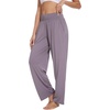 image:imageWiWi Pajama Pants for Women Bamboo Viscose Super Soft Bottoms Plus Size Cooling Wide Leg Casual Lounge Yoga Sweatpants S4XEviolet