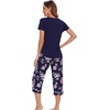 image:imageWiWi Pajamas for Women Cool Short Sleeve Top and Capri Pants Viscose from Bamboo Super Soft 2 Piece Pjs Sleepwear SXXLDnavyPurple Floral