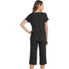 image:imageWiWi Pajamas for Women Cool Short Sleeve Top and Capri Pants Viscose from Bamboo Super Soft 2 Piece Pjs Sleepwear SXXLFblack