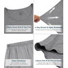 image:imageWiWi Pajamas for Women Super Soft Pajama Sets Cooling Short Sleeve Top Capri Pants Viscose from Bamboo Sleepwear Pjs S4XAdark Heather Grey
