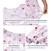 image:imageWiWi Pajamas for Women Super Soft Pajama Sets Cooling Short Sleeve Top Capri Pants Viscose from Bamboo Sleepwear Pjs S4XAgreyPeony