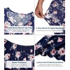 image:imageWiWi Pajamas for Women Super Soft Pajama Sets Cooling Short Sleeve Top Capri Pants Viscose from Bamboo Sleepwear Pjs S4XAnavyPeony