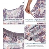 image:imageWiWi Pajamas for Women Super Soft Pajama Sets Cooling Short Sleeve Top Capri Pants Viscose from Bamboo Sleepwear Pjs S4XApurpleFloral