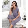 image:imageWiWi Pajamas for Women Super Soft Pajama Sets Cooling Short Sleeve Top Capri Pants Viscose from Bamboo Sleepwear Pjs S4XApurplish Grey