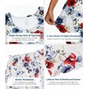 image:imageWiWi Pajamas for Women Super Soft Pajama Sets Cooling Short Sleeve Top Capri Pants Viscose from Bamboo Sleepwear Pjs S4XAretro Ink Flower