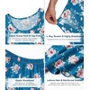 image:imageWiWi Pajamas for Women Super Soft Pajama Sets Cooling Short Sleeve Top Capri Pants Viscose from Bamboo Sleepwear Pjs S4XAteal BluePeony
