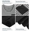 image:imageWiWi Pajamas for Women Super Soft Pajama Sets Cooling Short Sleeve Top Capri Pants Viscose from Bamboo Sleepwear Pjs S4XBstripeblack