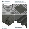 image:imageWiWi Pajamas for Women Super Soft Pajama Sets Cooling Short Sleeve Top Capri Pants Viscose from Bamboo Sleepwear Pjs S4XBstripeiron Grey