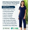image:imageWiWi Pajamas for Women Super Soft Pajama Sets Cooling Short Sleeve Top Capri Pants Viscose from Bamboo Sleepwear Pjs S4XCnavy